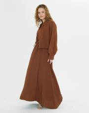 iç elbiseli keten takım