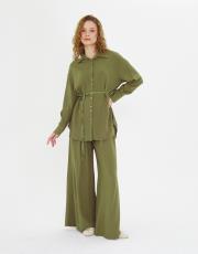 çift düğmeli keten takım